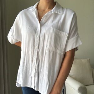 LEITH Oversized short sleeve button down